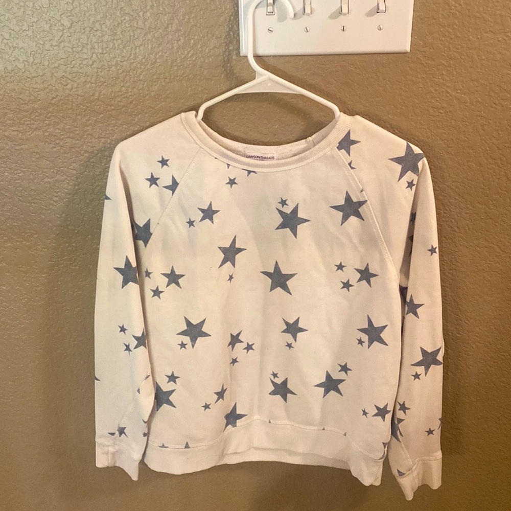 Grayson/Threads- white long sleeve with stars- adult small